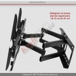 Uchwyt Uchylno-Obrotowy Na Ramieniu max 75" max 75 KG KM-LCD-8-PLUS