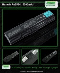 BATERIA do Laptopów Toshiba A200 A300 M200 PA3533/3534 10,8V 11,1V 7200mAh