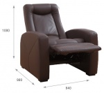 Fotel kinowy z funkcją relaksu (skóra naturalna 100%) oraz funkcją 4D