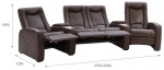Zestaw kinowy z funkcją relaksu (skóra naturalna 100%) oraz funkcją 4D Podwójna sofa + 2 fotele + 2 Narożniki