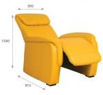 Fotel kinowy z funkcją relaksu (skóra naturalna 100%) z serii Home Cinema