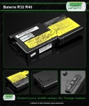 BATERIA do  Laptopów IBM r32 r40  14,4V 4800mAh