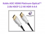 Przewód Kabel HDMI Kraftmann Platinum Optical Hybrydowy Optyczny Światłowodowy 4K HDR 2.0v 4.4.4 Chip 18 GBPs - 5m