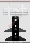 Stolik Ścienny Do TV max 60" max 45 KG PDP-4260B-3