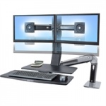 Stojak pod 2 monitory Dell Ergotron WorkFit-A - Dual Monitor with Worksurface