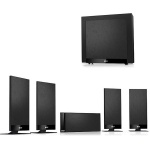 KEF T105 Zestaw Głośników 5.1  Kina Domowego Black